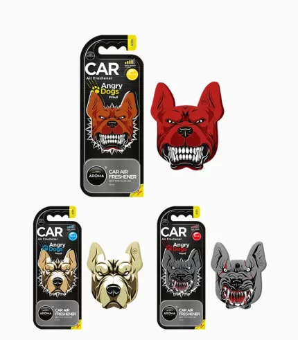 Aroma Polymers Angry Dogs Car Air Freshener, Bans Auto Store