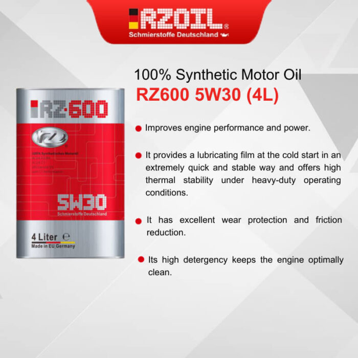 RZoil RZ600 5W30 Advantages